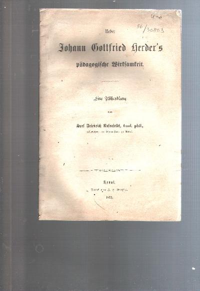 Ueber+Johann+Gottfried+Herder+s+p%C3%A4dagogische+Wirksamkeit+++Eine+Abhandlung