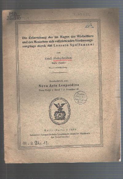 Die+Erforschung+der+im+Magen+der+Wirbeltiere+und+der+Menschen+sich+vollziehenden+Verdauungsvorg%C3%A4nge+durch+Abt.+Lazzaro+Spallanzani+