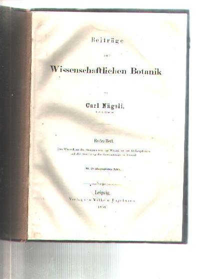 Beitr%C3%A4ge+zur+wissenschaftlichen+Botanik++Erstes+Heft+Das+Wachstum+des+Stammes+und+der+Wurzel+bei+den+Gef%C3%A4sspflanzen+und+die+Anordnung+der+Gef%C3%A4ssstr%C3%A4nge+im+Stengel