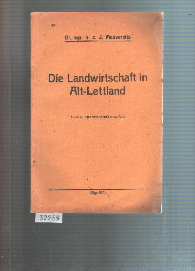 Die+Landwirtschaft+in+Alt+-+Lettland