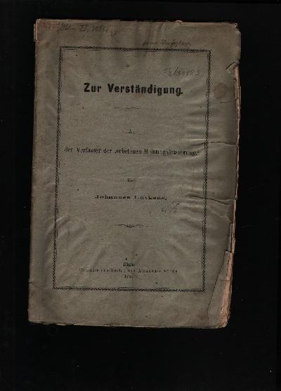 Zur+Verst%C3%A4ndigung++An+den+Verfasser+der+erbetenen+Meinungs%C3%A4usserung