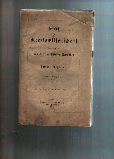 Zeitschrift+f%C3%BCr+Rechtswissenschaft++Zehnter+Jahrgang+Heft+1