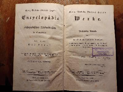 Werke+++Encyclop%C3%A4die+der+philosophischen+Wissenschaften+im+Grundrisse++Erster+Theil++Die+Logik++%28Sechster+Band+der+vollst%C3%A4ndigen+Ausgabe%29