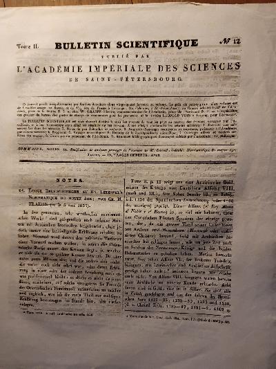 +Bulletin+Scientifique+publie+par+l+Academie+Imperiale+des+Sciences+de+Saint+-+Petersbourg+Tome+II+Nr+12