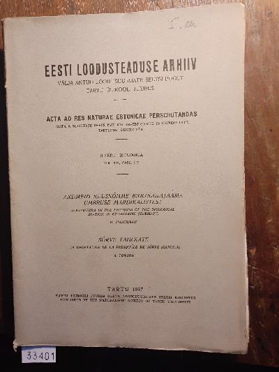 Coleoptera+in+the+Environs+of+the+Biological+Station+in+Kuusn%C3%B6mme%3B++La+Vegetation+de+la+Presquile+de+Sorve