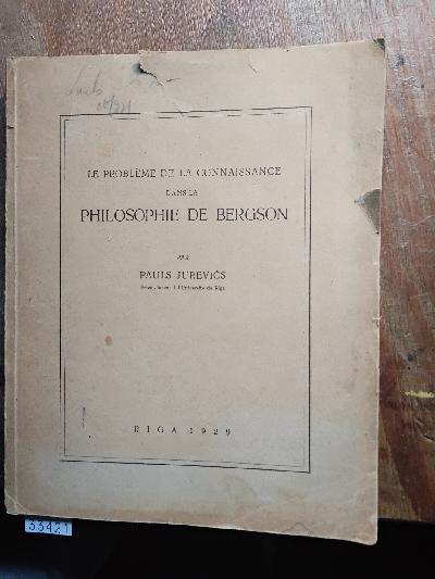 Le+Probleme+de+la+Connaissance+dans+la+Philosophie+de+Bergson