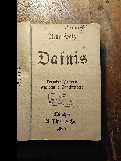 Dafnis.+Lyrisches+Portrait+aus+dem+17.+Jahrhundert++Fress-+Sauff+%26+Venus-Lieder