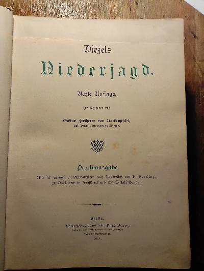 Diezels+Niederjagd++Prachtausgabe