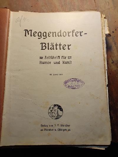 Meggendorfer+Bl%C3%A4tter++Zeitschrift+f%C3%BCr+Humor+und+Kunst++86.+und+87.++Band++3.+und+4.+Quartal+1911+in+einem+Band+gebunden