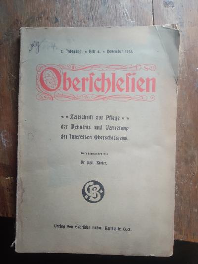 Oberschlesien++Zeitschrift+zur+Pflege+der+Kenntnis+und+Vertretung+der+Interessen+Oberschlesiens++2.+Jahrgang+Heft+8