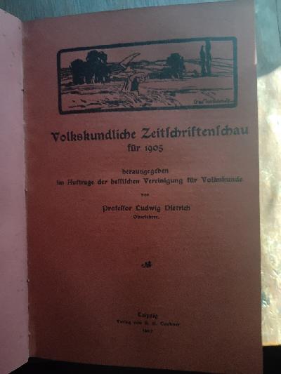 Hessische+Bl%C3%A4tter+f%C3%BCr+Volkskunde+Band+V++3+Hefte+angebunden+Volkskundliche+Zeitschriftenschau+f%C3%BCr+1905+herausgegeben+im+Auftrage+der+hessischen+Vereinigung+f%C3%BCr+olkskunde