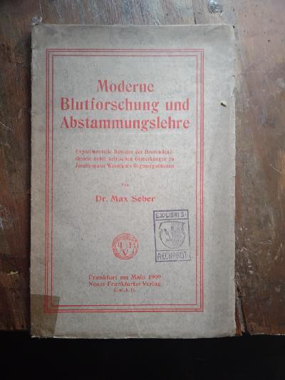 Moderne+Blutforschung+und+Abstammungslehre++Experimentelle+Beweise+der+Deszendenztheorie+nebst+kritischen+Bemerkungen+zu+Jesuitenpater+Wasmanns+Gegenargumenten