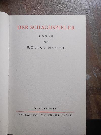 Der+Schachspieler++Roman