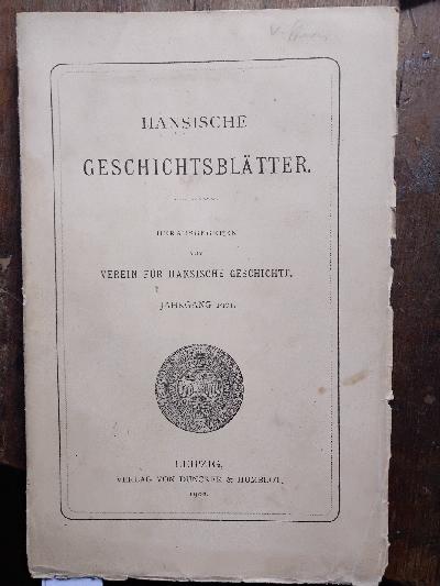 Hansische+Geschichtsbl%C3%A4tter++Jahrgang+1901