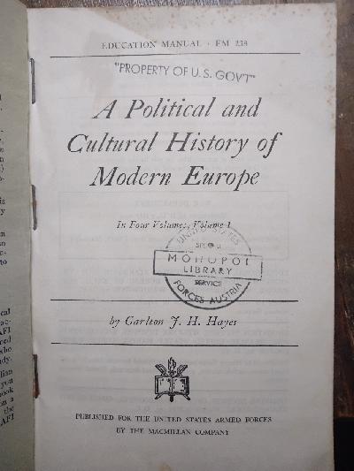 A+political+and+cultural+History+of+modern+Europe++For+the+use+of+Personnel+of+Army+Navy+Marine+Corps+Coast+guard