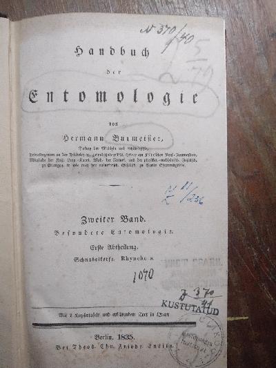 Handbuch+der+Entomologie++Zweiter+Band