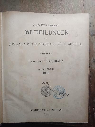 Mitteilungen+aus+Justus+Perthes+geographischer+Anstalt+Band+66