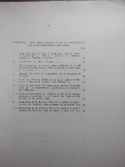 Interpretation du Statut de Memel  Contre - Memoire du Gouvernement Lithuanien - Front Cover