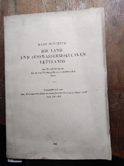 Die+Land-+und+S%C3%BCsswassermollusken+Lettlands++mit+Ber%C3%BCcksichtigung+der+in+den+Nachbargebieten+vorkommenden+Arten