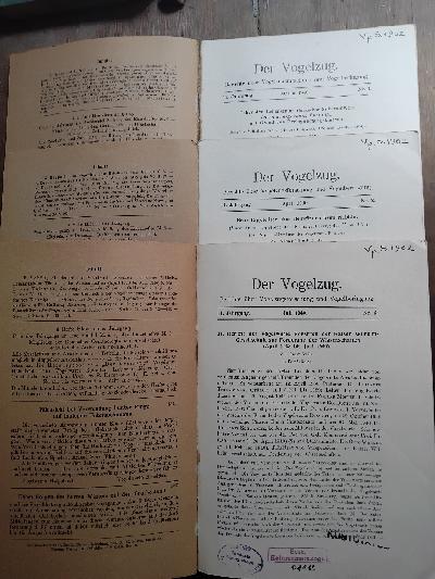 Der+Vogelzug.+Berichte+%C3%BCber+Vogelzugforschung+und+Vogelberingung+11.+Jahrgang++3+Hefte