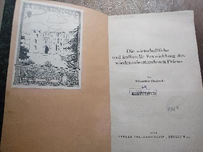 Die+wirtschaftliche+und+kulturelle+Entwicklung+des+wiederauferstandenen+Polens