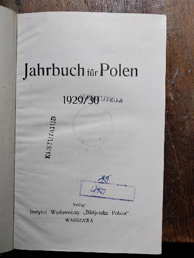 Jahrbuch+f%C3%BCr+Polen+1929%2F30