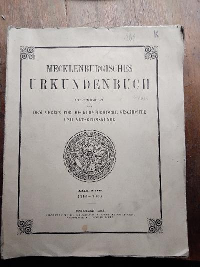 Mecklenburgisches+Urkundenbuch++XXIII.+Band++1396+-+1399