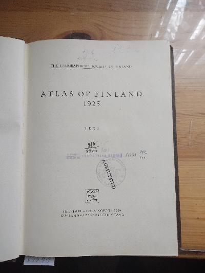 Atlas+of+Finnland++1925++Text