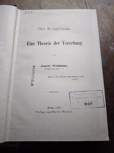 Das+Keimplasma++Eine+Theorie+der+Vererbung