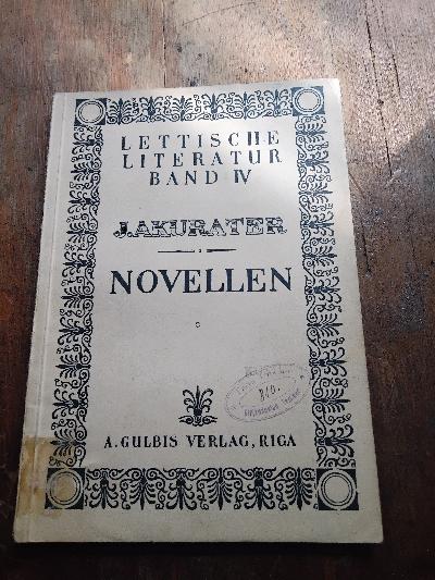 Novellen+%28Lettische+Literatur+Band+4%29