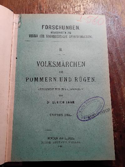 Volksm%C3%A4rchen+aus+Pommern+und+R%C3%BCgen++Erster+Teil+%28mehr+nicht+erschienen%29