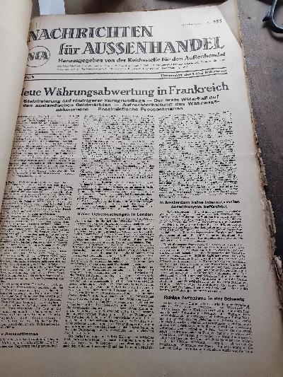 Nachrichten für Aussenhandel 8. Jahrgang Nr. 100 - 124 - Front Cover