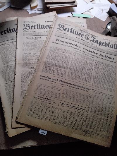Berliner Tageblatt Nr.203-212,215-218,227-235,238-257  des 66. Jahrgangs  1. Mai bis 3. Juni 1937 - Front Cover