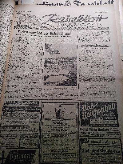 Berliner Tageblatt Nr.203-212,215-218,227-235,238-257  des 66. Jahrgangs  1. Mai bis 3. Juni 1937 - Front Cover