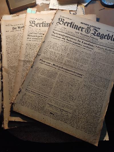 Berliner Tageblatt Nr.57-68,71-78,89-100  des 67. Jahrgangs  4. Februar bis 1. März - Front Cover