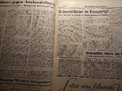 Berliner Tageblatt Nr.57-68,71-78,89-100  des 67. Jahrgangs  4. Februar bis 1. März - Front Cover