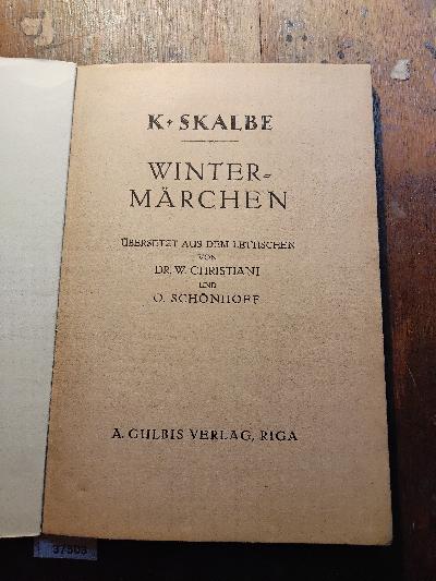 Wintermärchen (Lettische Literatur Band 2) - Front Cover