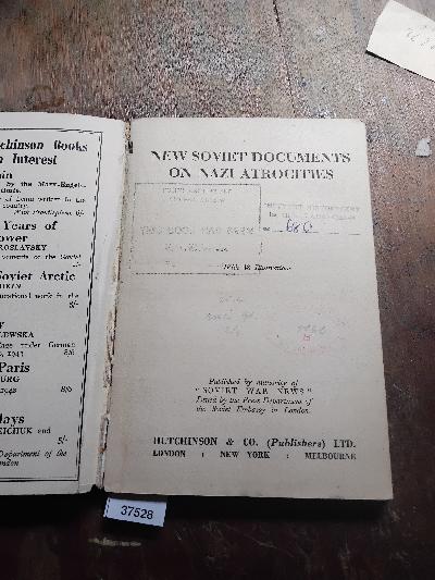 New Soviet Documents on Nazi Atrocities - Front Cover