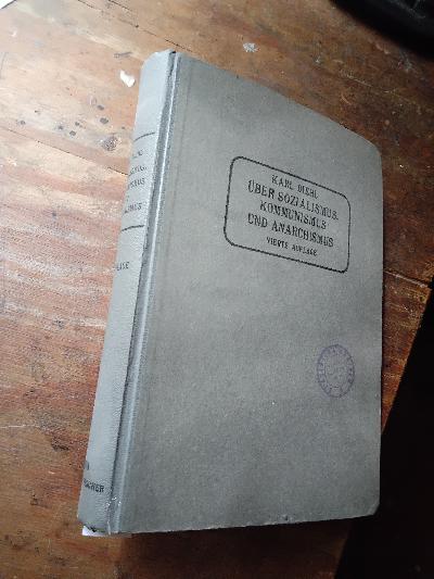 Über Sozialismus Kommunismus und Anarchismus  Zwanzig Vorlesungen - Front Cover