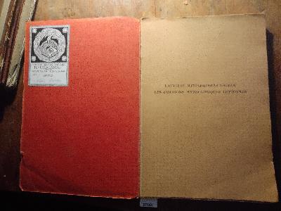 Les chansons mythologiques lettonnes  Latviesu Mitologiskas Dainas - Front Cover