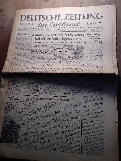 Deutsche Zeitung im Ostland  5. Oktober 1941 - Front Cover