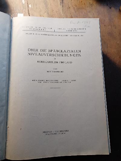 Bulletin de la Commission Geologique de Finlande  Nr. 80 - 89 - Front Cover