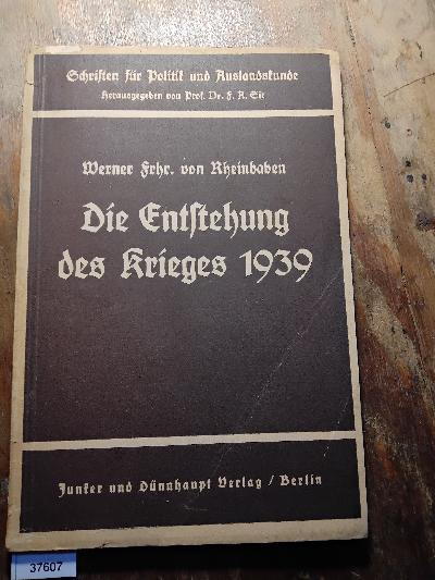 Die+Entstehung+des+Krieges+1939