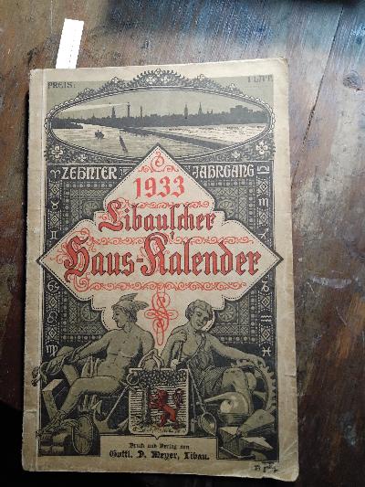Libauscher Haus - Kalender 1933 Zehnter Jahrgang - Front Cover