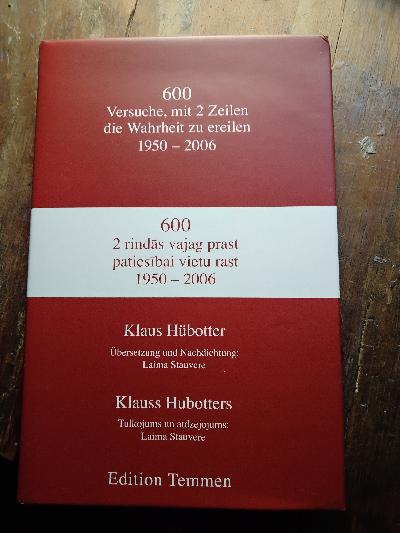 600 Versuche, mit 2 Zeilen die Wahrheit zu ereilen  1950 - 2006 - Front Cover