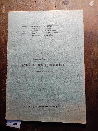 Sitten und Bräuche in der DDR - Front Cover