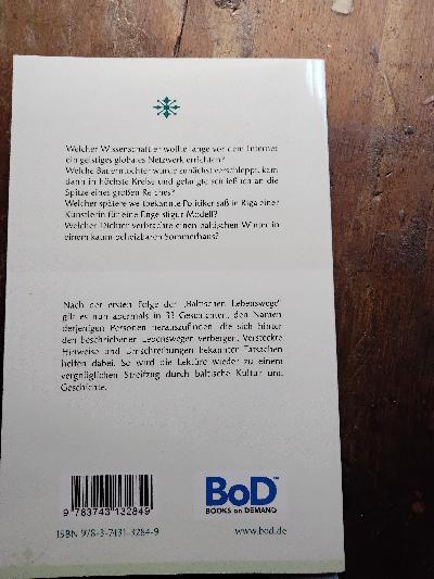 Baltische Lebenswege  Neue Folge  Rätsel um Persönlichkeiten in Estland und Lettland - Front Cover
