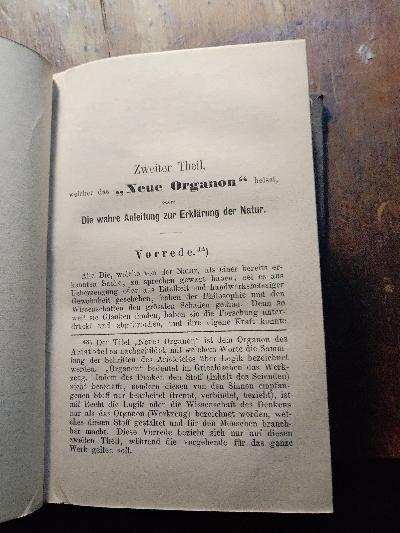 Franz Baco's Neues Organon - Front Cover