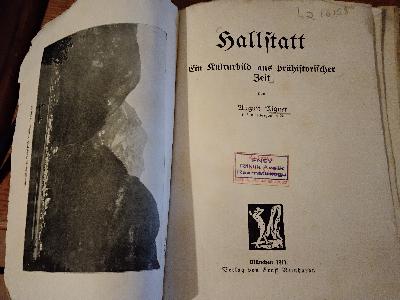 Hallstatt   Ein Kulturbild aus prähistorischer Zeit  - Front Cover
