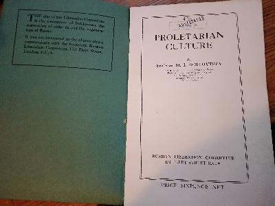 Proletarian Culture  No Compromise with Bolshevism  Russia United and Free   No. 11 - Front Cover